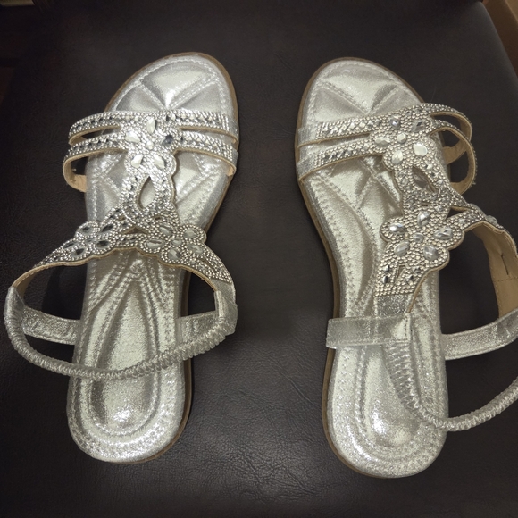 Silver Sandals with Intricate Design - Picture 16 of 16